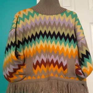 PLENTY BY TRACY REESE BRAND NEW ZIG ZAG COLORFUL SWEATER